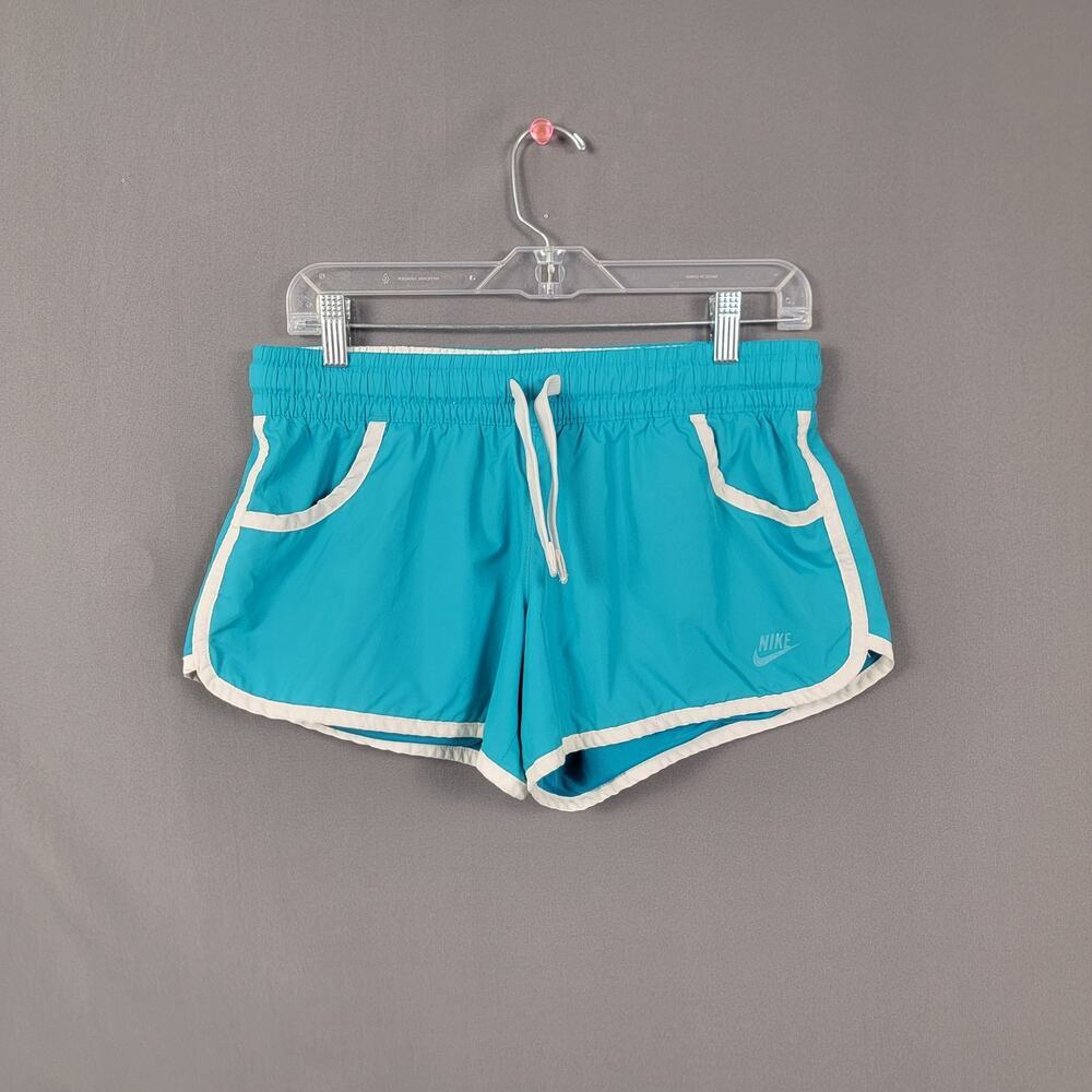 Nike Turquoise Shorts M Drawstring Lined Sporty